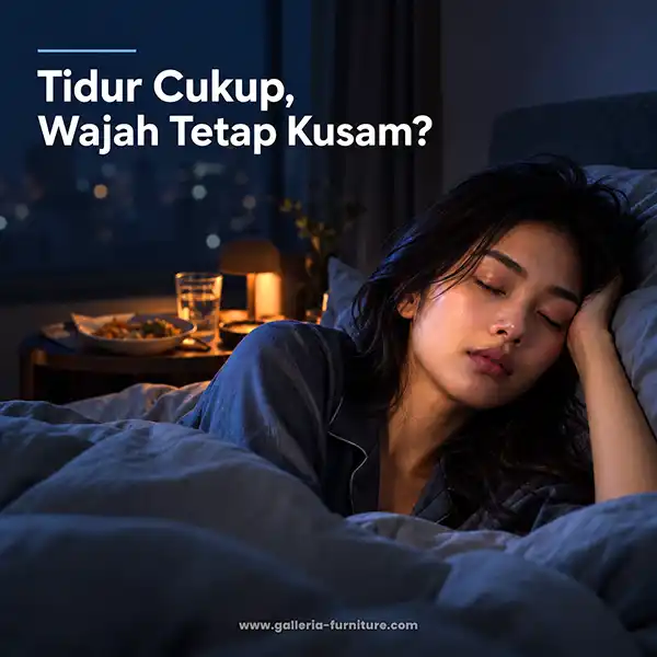 Wajah tampak lelah dengan mata panda setelah tidur kurang berkualitas