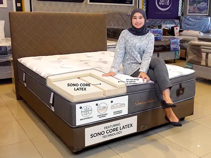 Lapisan Latex Spring Bed Lady Americana Rennaisance
