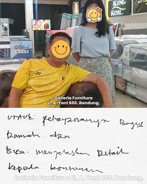 Review pembeli kasur spring bed Galleria Furniture Bandung Jawa Barat