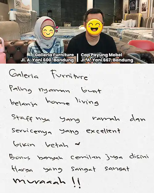 Foto ulasan pembeli spring bed Galleria Furniture Bandung
