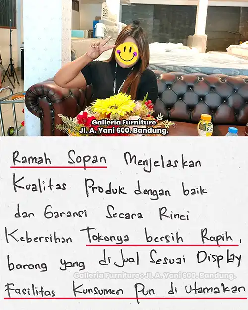 Testimoni pelanggan Galleria Furniture