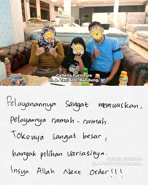 Review kepuasan pelayanan toko kasur Galleria Furniture Bandung