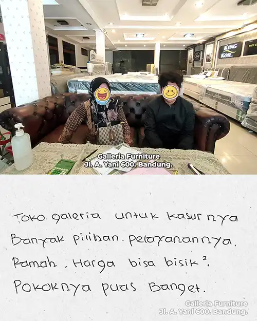 Ulasan positif pembeli matras spring bed Galleria Furniture Bandung