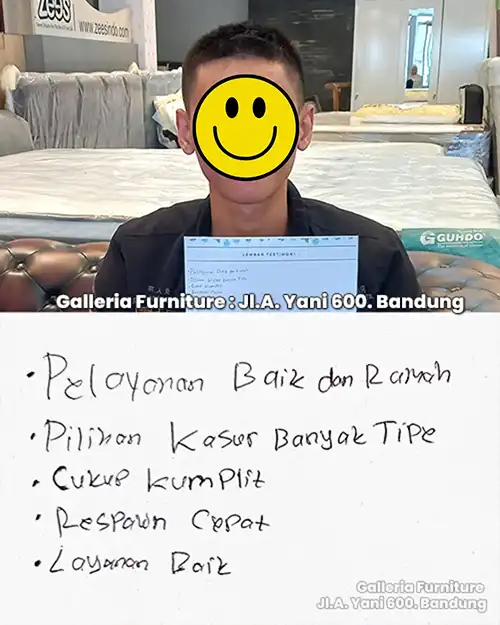Ulasan pelanggan Galleria Furniture tentang kasur